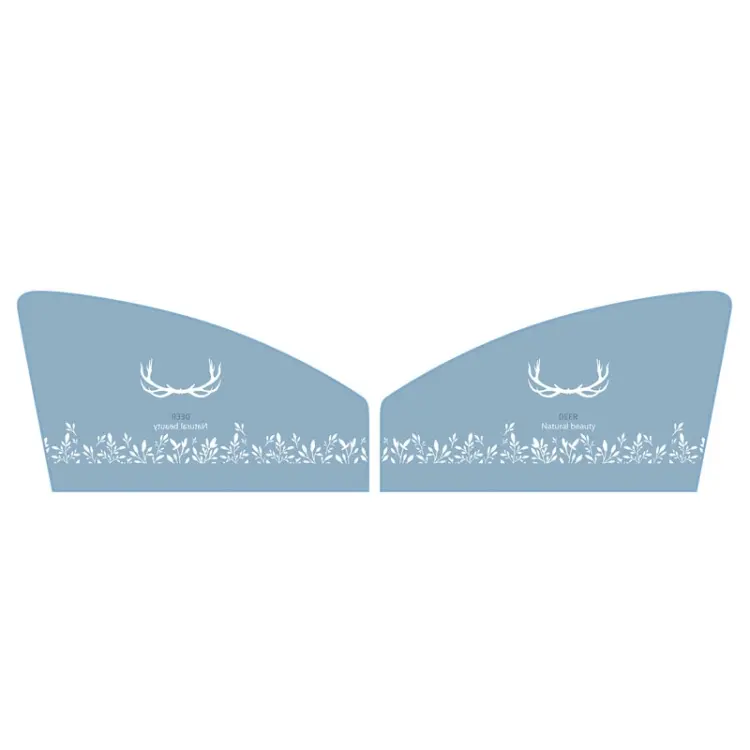 1 Pair Car Window Magnet Sunshade Curtain Heat Insulation Sun Block(Antlers)