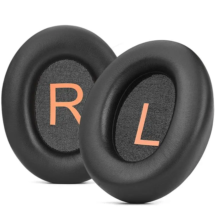1 Pair For QCY H3S Replacement Ear Pads(Black Protein Leather)