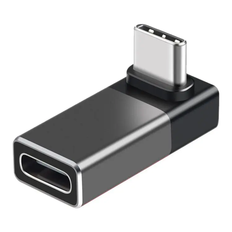1 Pcs ENKAY ENK-AT133 USB C 90 Degree Adapter 40Gbps USB4 Thunderbolt 4 / 3 Extension Converter(Grey)