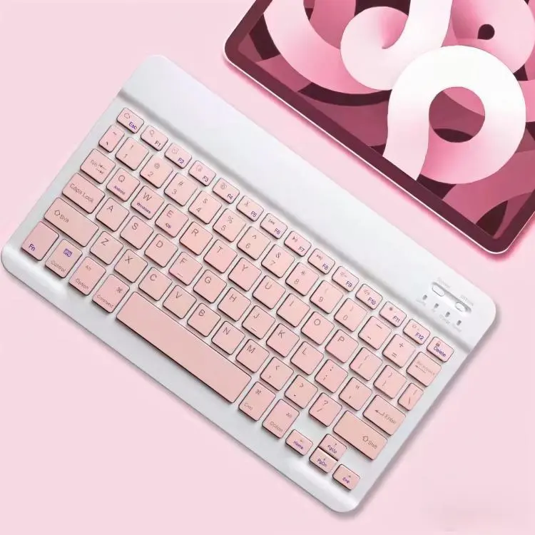 10 inch Tablet Wireless BT Keyboard with 12 Function Keys(Pink)