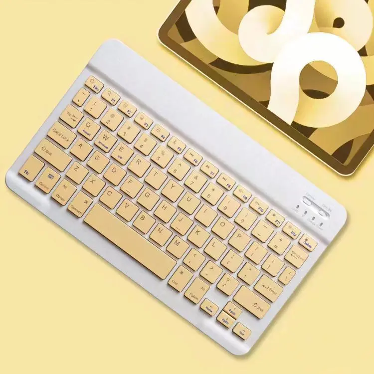 10 inch Tablet Wireless BT Keyboard with 12 Function Keys(Yellow)