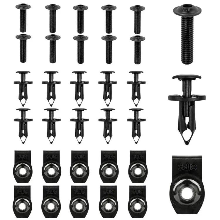 10 PCS/Set U-shaped Flat Clip Nut Fastener Rivet Clips Car Body Panel Torx Screws