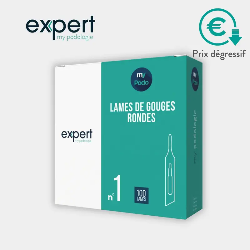 100 Lames de gouges stériles - Rondes - Expert by My Podologie
