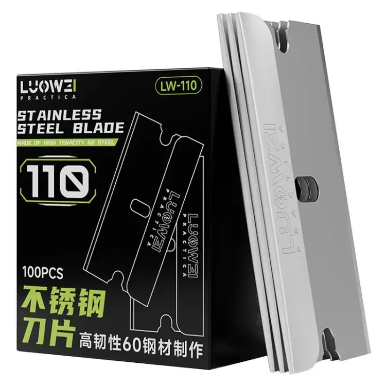 100 PCS/Pack LUOWEI LW-110 High-Toughness Stainless Steel Blade