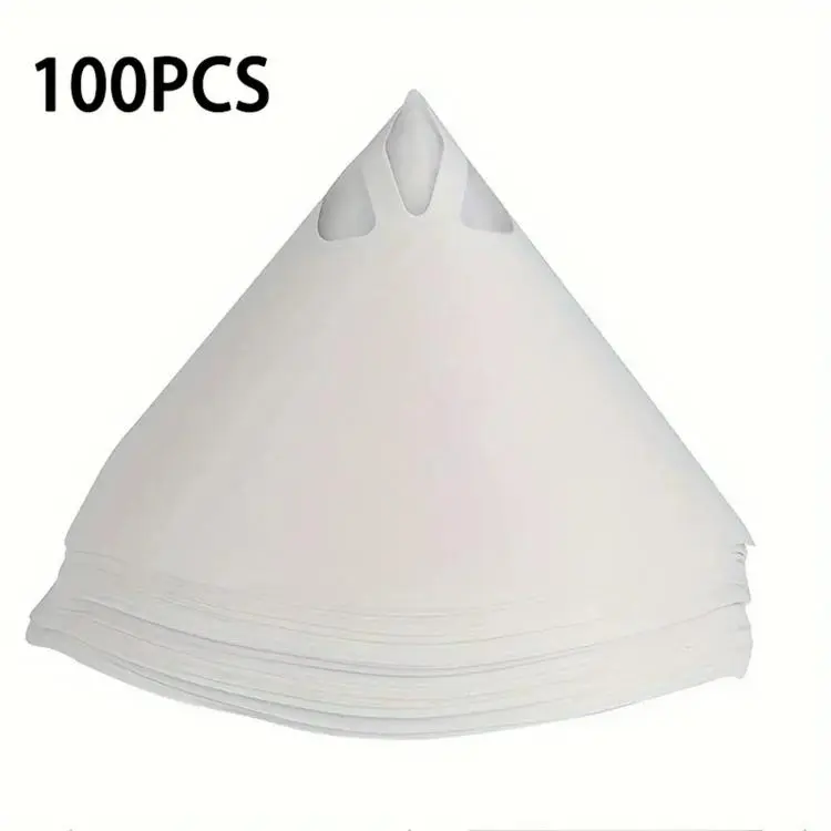 100pcs / Pack Disposable Paper Paint Strainers With Fine Nylon Mesh For Automotive & Painting Supplies