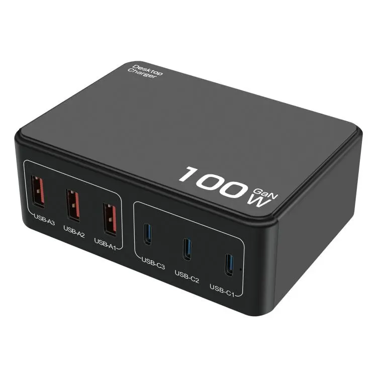 100W High-Power PD Fast Charging USB Multi-Port Charger(AU Plug)