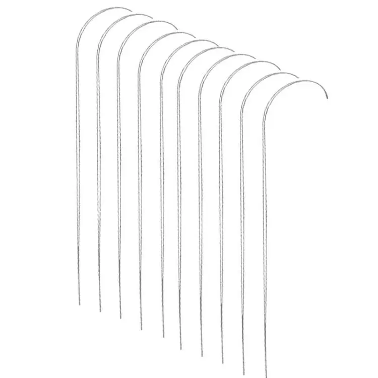 10pcs DIY Open-Shaped Curved Lead Thread Beading Needle(10CM)