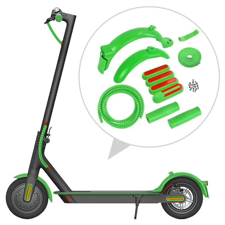 11-Piece Set For Xiaomi M365 Pro 2 Electric Scooter Rear Fender Kit(Green)