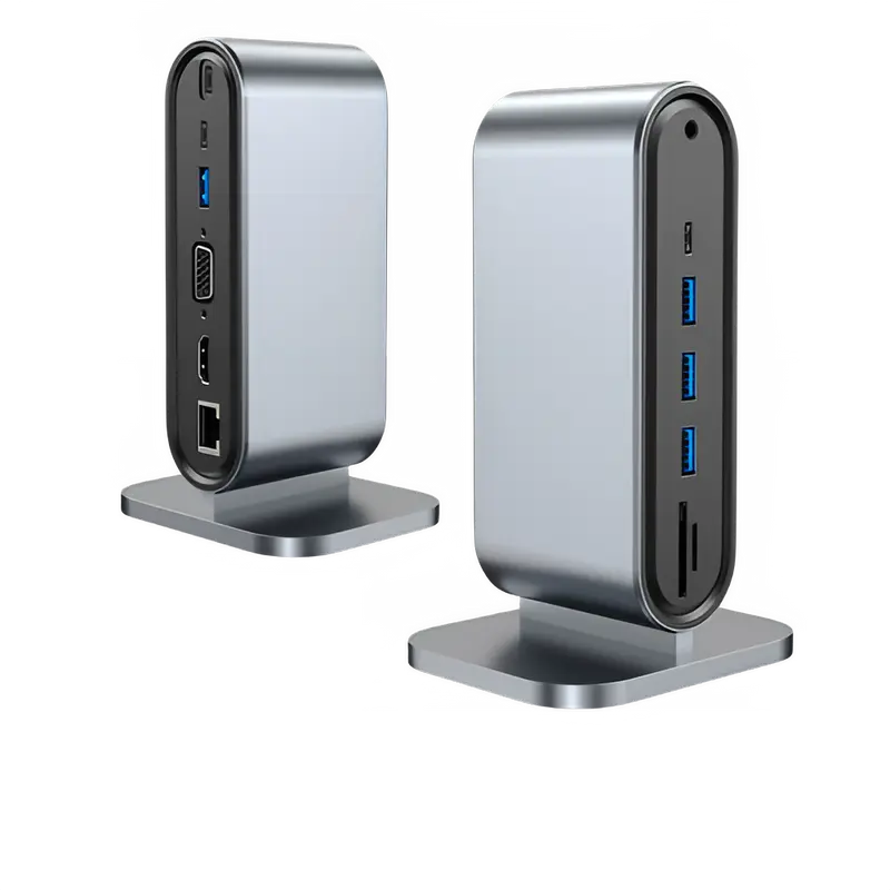 12-in-1 USB-C Docking Station | 4K HDMI, 100W PD, USB 3.0, SD Card, RJ45, VGA