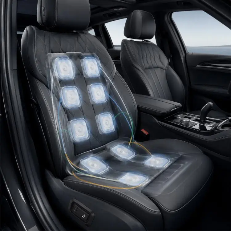 12V Car Seat Massage System(Black White)