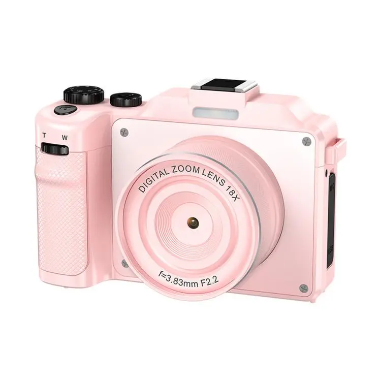 18X Zoom 8K Digital Camera for Vlogging with WiFi Dual Lens 80MP Autofocus Camera for Teens Students(Pink)