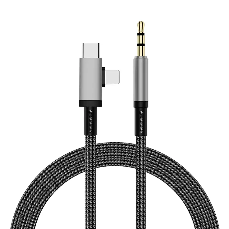 2 in 1 8 Pin, USB-C / Type-C to 3.5mm Car AUX Audio Adapter Cable, Length