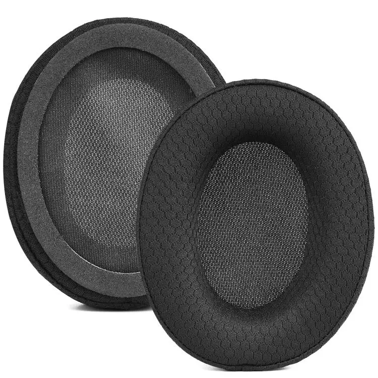 2 PCS For DENON AH-D1100 / AH-NC800 Breathable Mesh Replacement Ear Pads(Black Soccer Mesh)