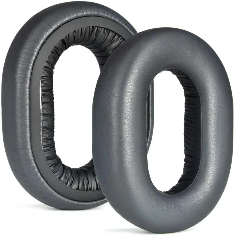 2 PCS For Plantronics BackBeat FIT 6100 Leather Earpads Cushion(Titanium Color)
