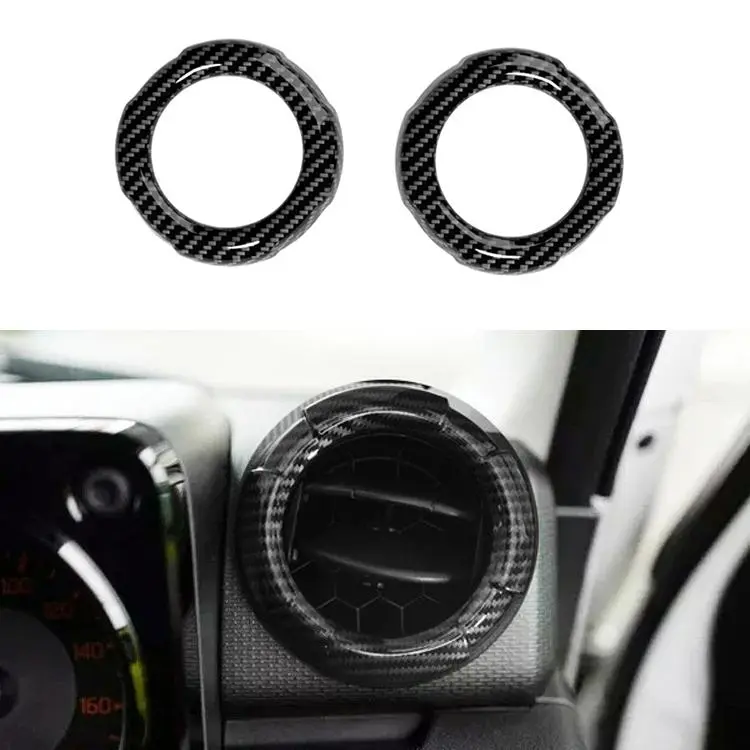 2 PCS/Pack Car Air Conditioner Side Decorative Sticker for Suzuki Jimny 2019-2025(Carbon Fiber)