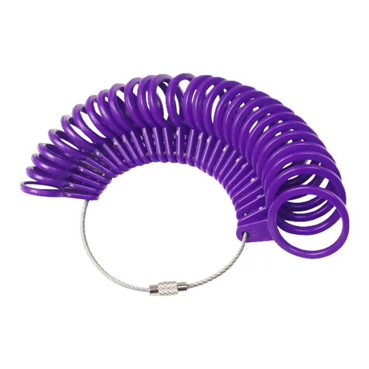 2 PCS Plastic Ring Circle Measurement Tools(Purple)