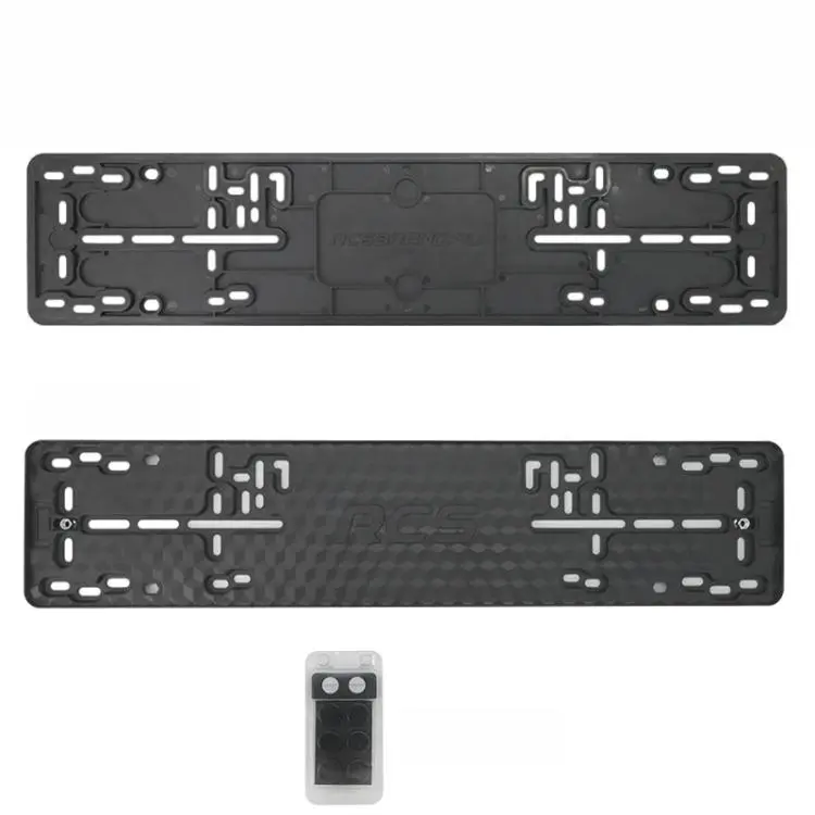2 PCS/Set Non-Magnetic European Standard License Plate Frame ABS Plastic Euro Car Number Plate Holder