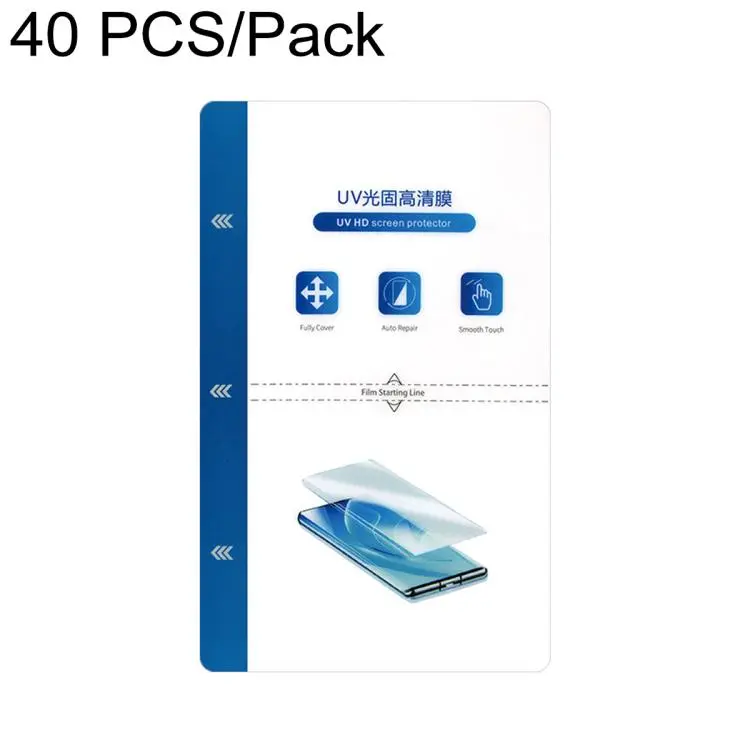 20 PCS/Pack ZWX Full-Coverage Curved Silicone UV-Cured HD Film for Film Cutting Machines(0.18mm)