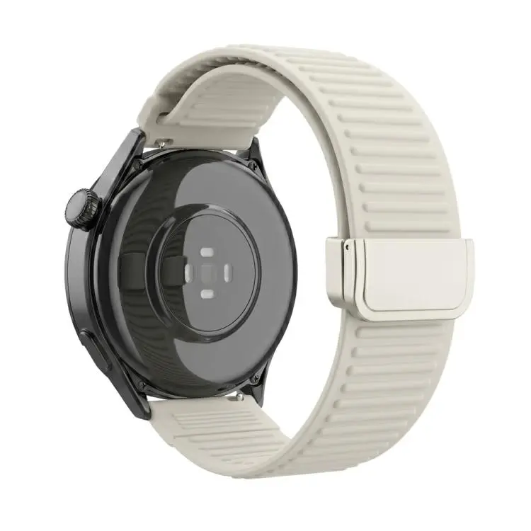 20mm Mountain Pattern Loop Magnetic Buckle Silicone Watch Band(Starlight)