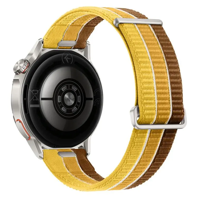 20mm Quick Release Press Button Two Section Breathable Nylon Loop Watch Band(Energetic Orange)