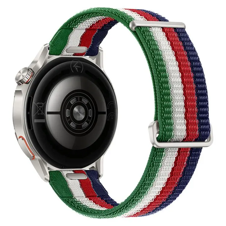 20mm Quick Release Press Button Two Section Breathable Nylon Loop Watch Band(Track Legend)