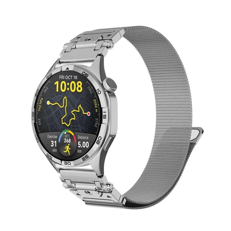 20mm Titan Head Connector Milanese Magnetic Stainless Steel Watch Band(Silver)