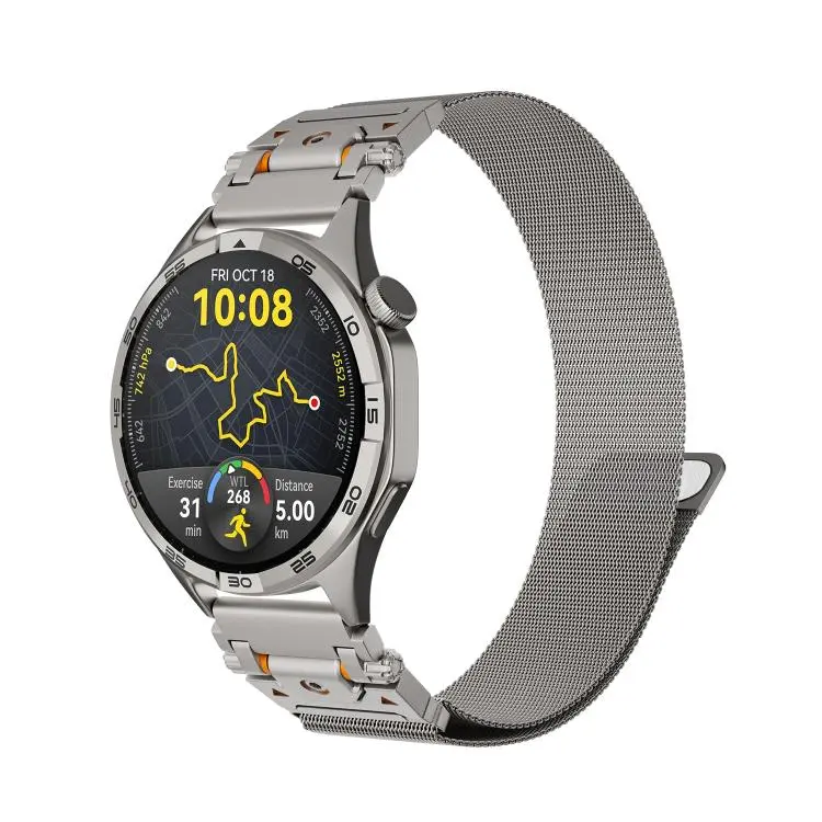 20mm Titan Head Connector Milanese Magnetic Stainless Steel Watch Band(Titanium)