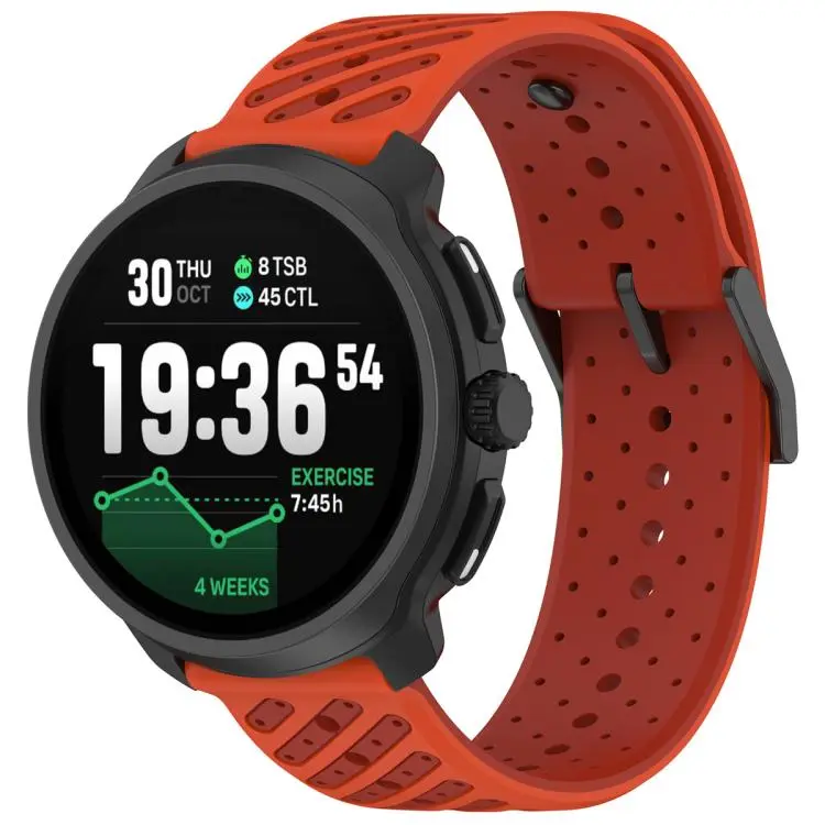 20mm Twill Texture Breathable Silicone Watch Band(Orange)