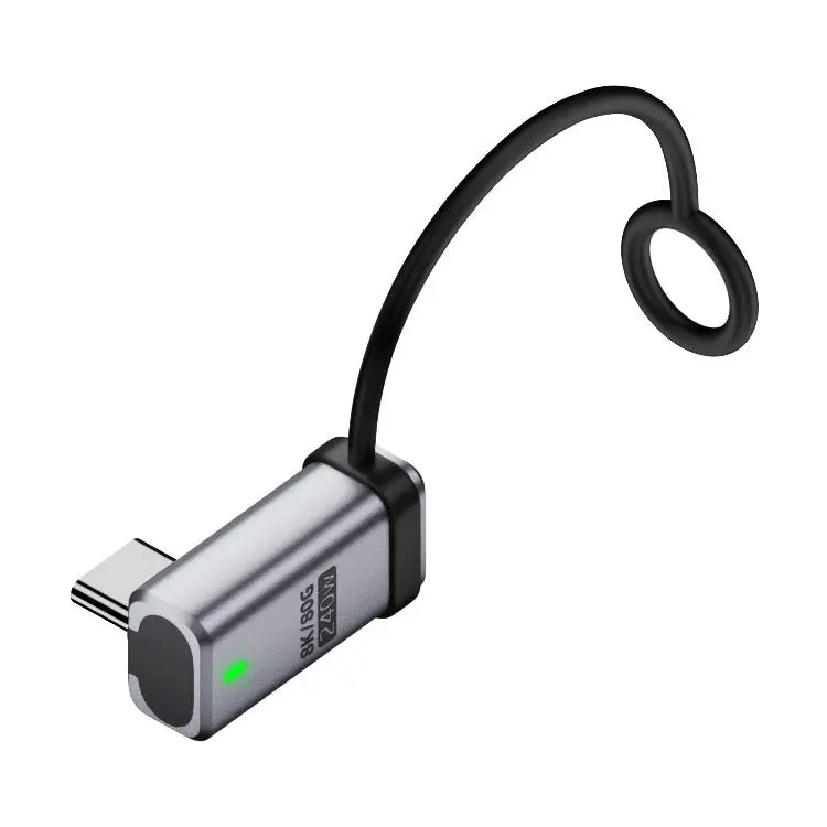 240W USB-C / Type-C Port Full-Function Aluminum Alloy Adapter with Lanyard, Style