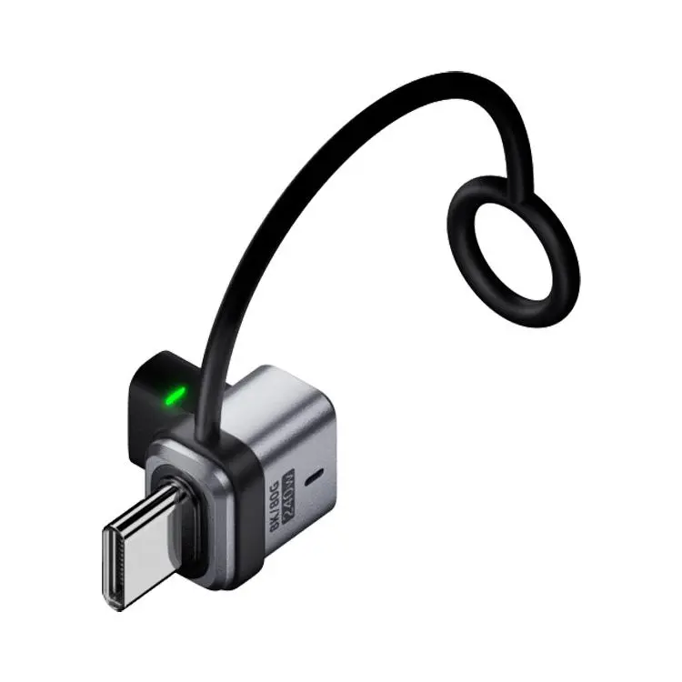 240W USB-C / Type-C Port Full-Function Aluminum Alloy Adapter with Lanyard, Style