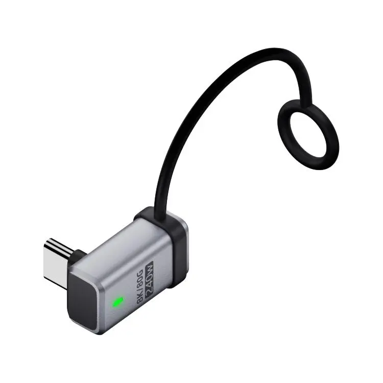 240W USB-C / Type-C Port Full-Function Aluminum Alloy Adapter with Lanyard, Style