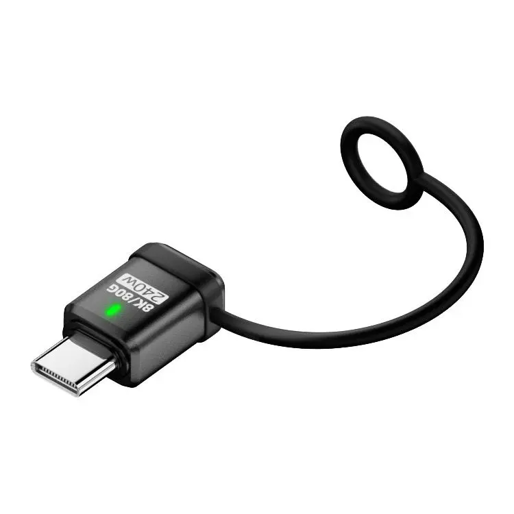 240W USB-C / Type-C Port Full-Function Aluminum Alloy Adapter with Lanyard, Style