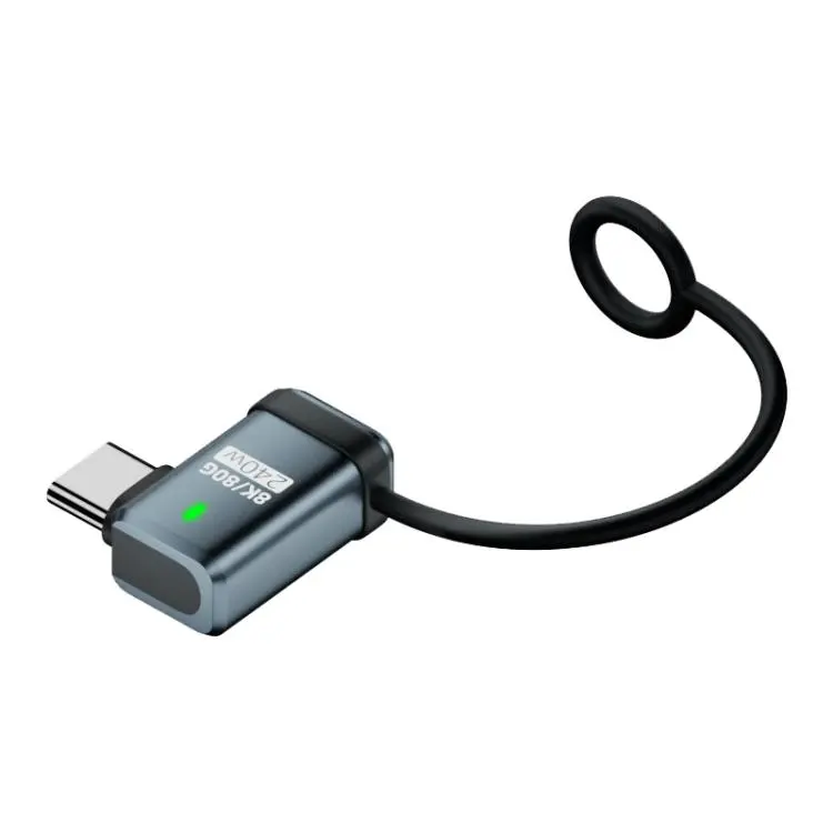 240W USB-C / Type-C Port Full-Function Aluminum Alloy Adapter with Lanyard, Style