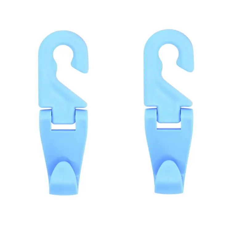 2pcs Mini Car Seat Back Plastic Hook(Random Color Delivery)