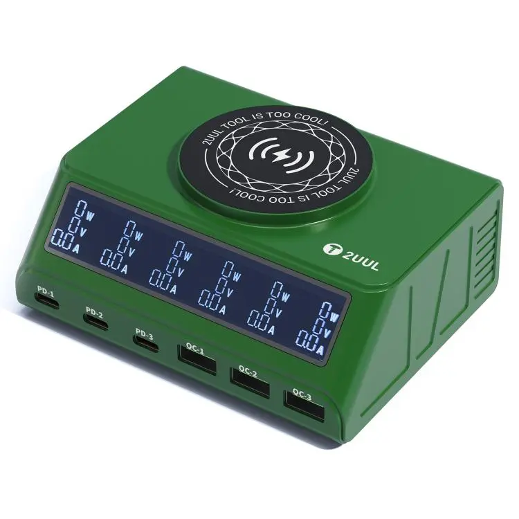 2UUL PC11 110W Multi-Port PD + QC Desktop Charging Station with 15W Wireless Charging, Plug