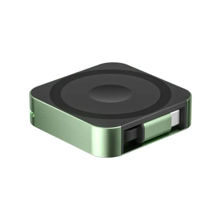 3 in 1 Magnetic 15W Wireless Charger with Retractable Type-C Cable(Green)