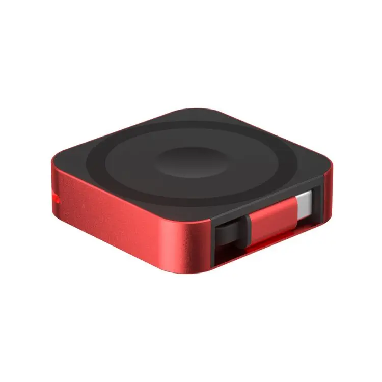 3 in 1 Magnetic 15W Wireless Charger with Retractable Type-C Cable(Red)