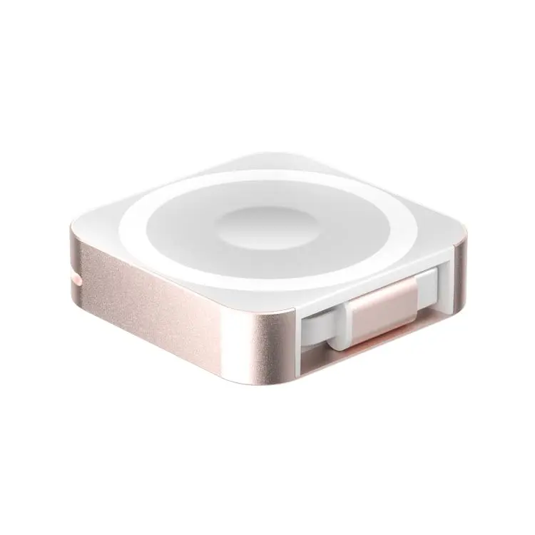 3 in 1 Magnetic 15W Wireless Charger with Retractable Type-C Cable(Rose Gold)