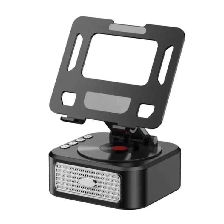 3 in 1 Multifunctional Tablet/Phone Stand with Bluetooth Speaker(Black)