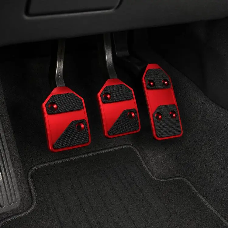 3 PCS/Set CAM-049 Aluminum Pedal Covers For Polaris Slingshot 2017+(Red)