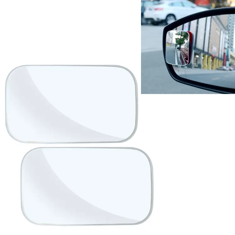 3R-054 2 PCS Car Truck Square Blind Spot Rear View Wide Angle Mirror Blind Spot Mirror 360 Degree Adjustable Wide-angle Mirror, Size