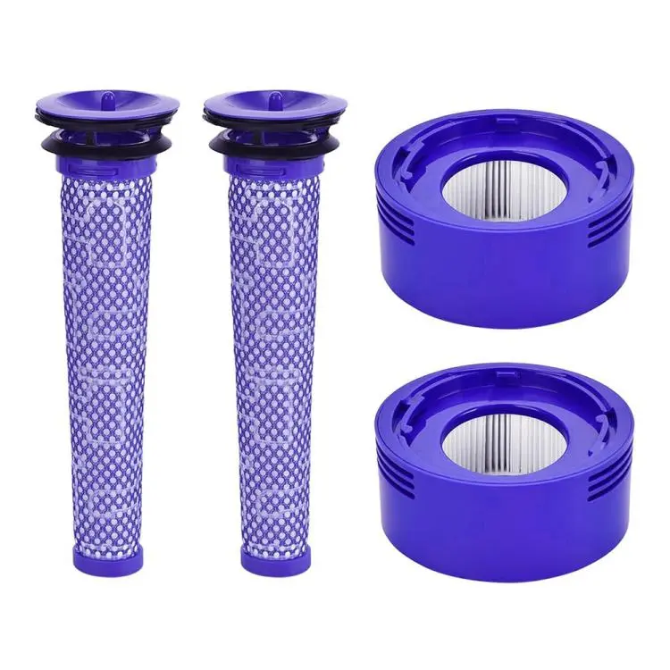 4 in 1 JUNSUNMAY Post & Pre Filters Replacements for Dyson V8 / V7 Vacuum