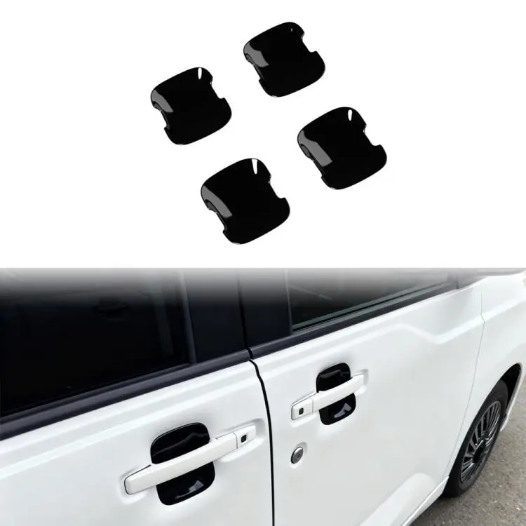 4 PCS/Pack Car Anti-Scratch Exterior Door Handle Cup Trim for Nissan Roox 2026(Black)