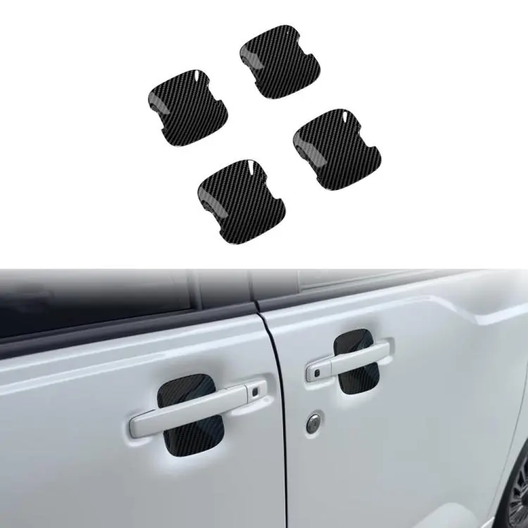 4 PCS/Pack Car Anti-Scratch Exterior Door Handle Cup Trim for Nissan Roox 2026(Carbon Fiber)