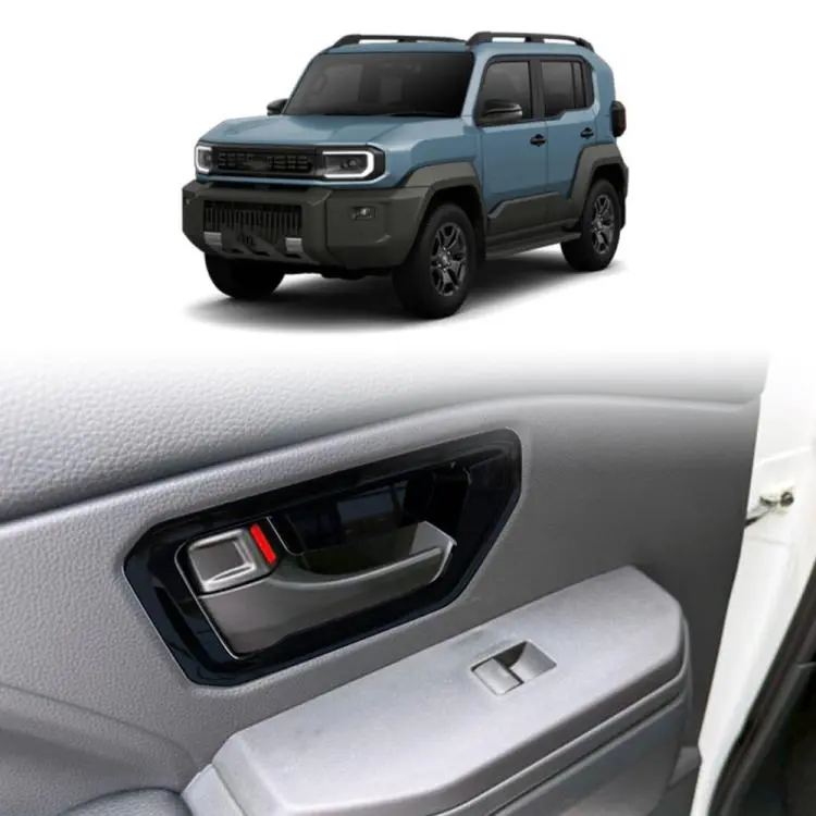 4 PCS/Pack Car Inside Door Bowl Handle Decorative Protective Frame for Toyota Land Cruiser FJ 2026(Black)