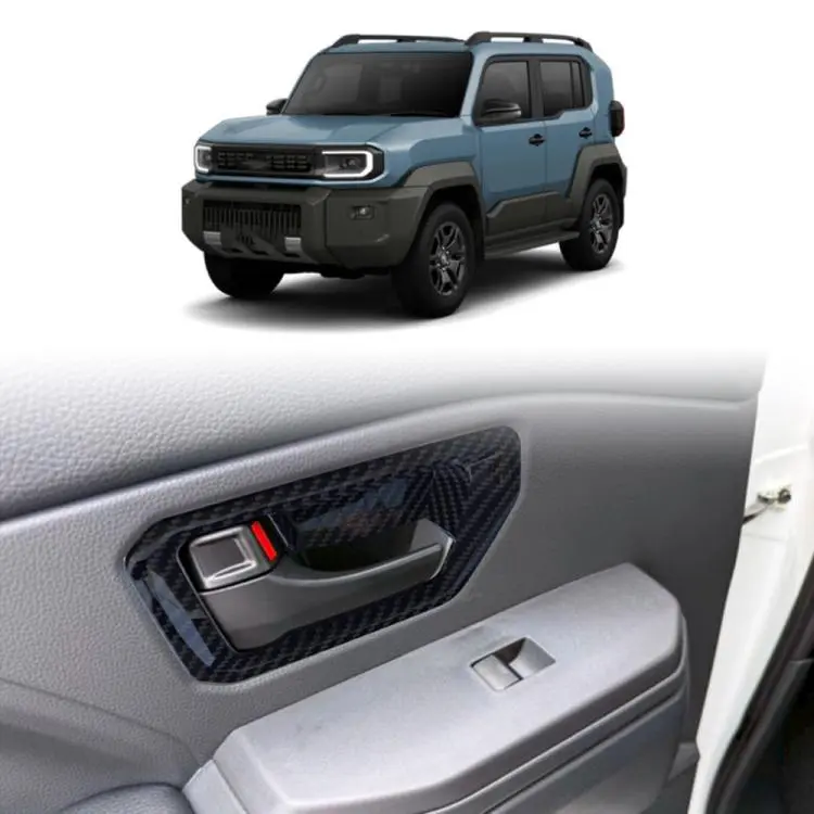 4 PCS/Pack Car Inside Door Bowl Handle Decorative Protective Frame for Toyota Land Cruiser FJ 2026(Carbon Fiber)