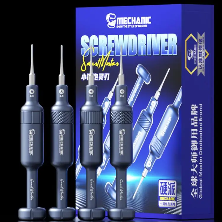 4 PCS/Pack MECHANIC Smart Mortar Magnetic Precision S2 Steel 2D Screwdriver Set