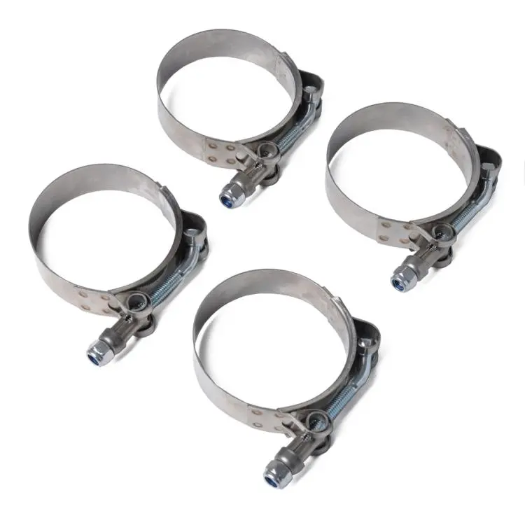 4 PCS/Pack Stainless Steel T-Bolt Hose Clamps Pipe Clip Fuel Line Clip, Size