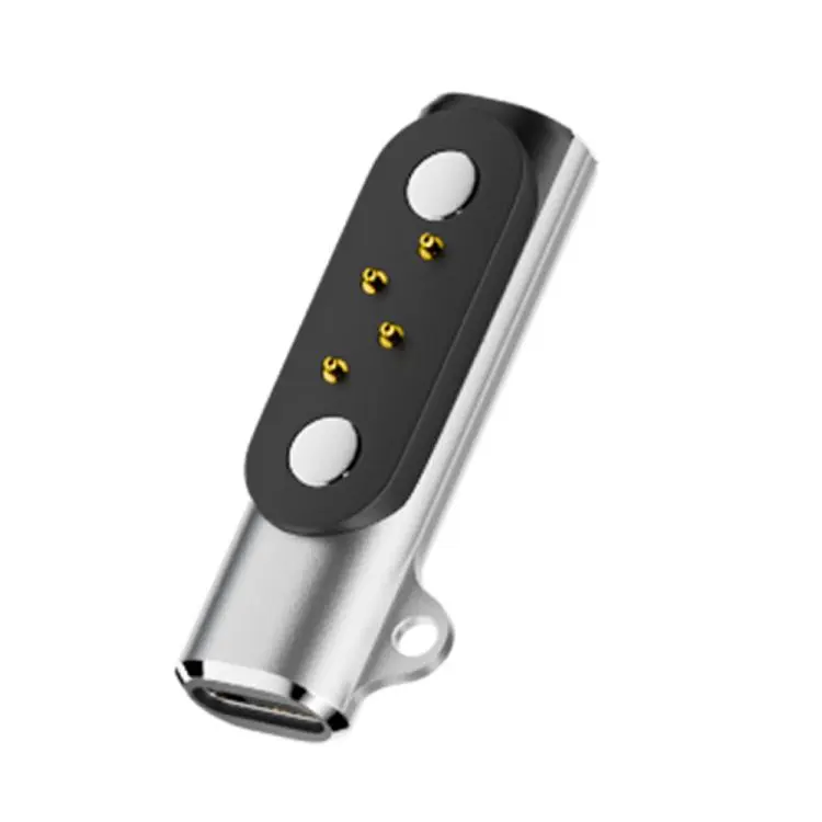 4 Pin Bone Conduction Earphone Type-C Interface Adapter Converter(Silver)
