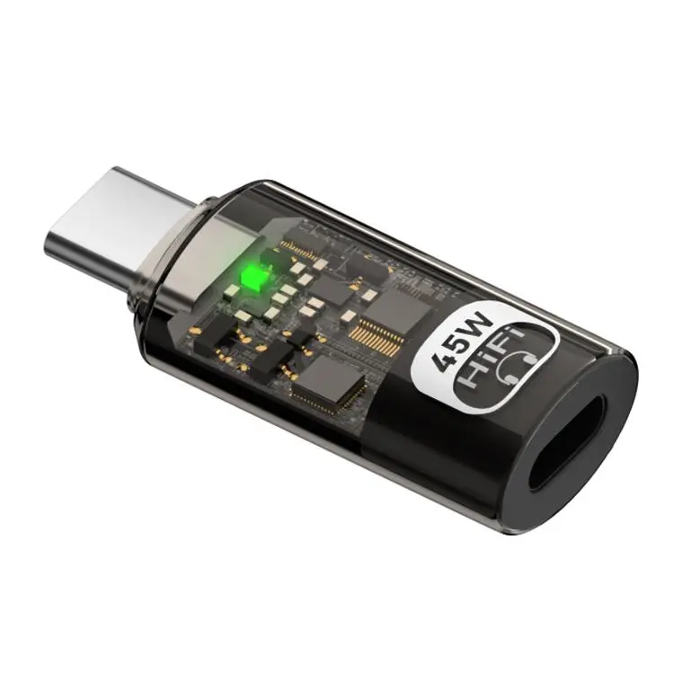 45W 8 Pin to Type-C Full Function Adapter(Black)